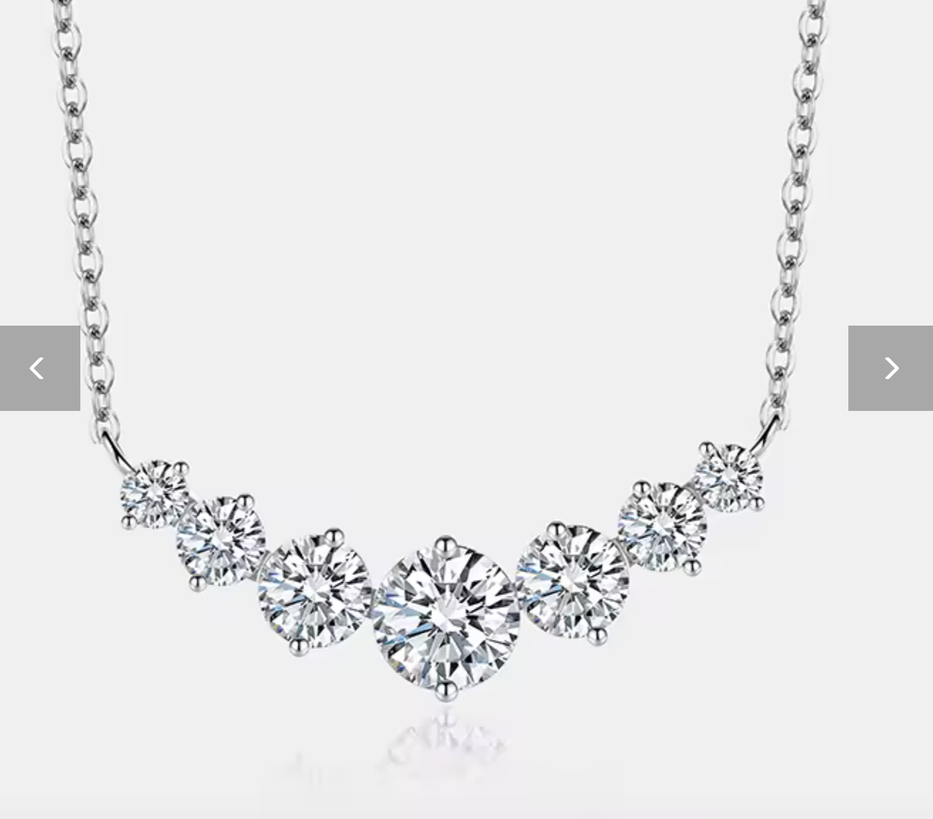 S925 Pure Silver Sparkling Diamond Pendant Necklace