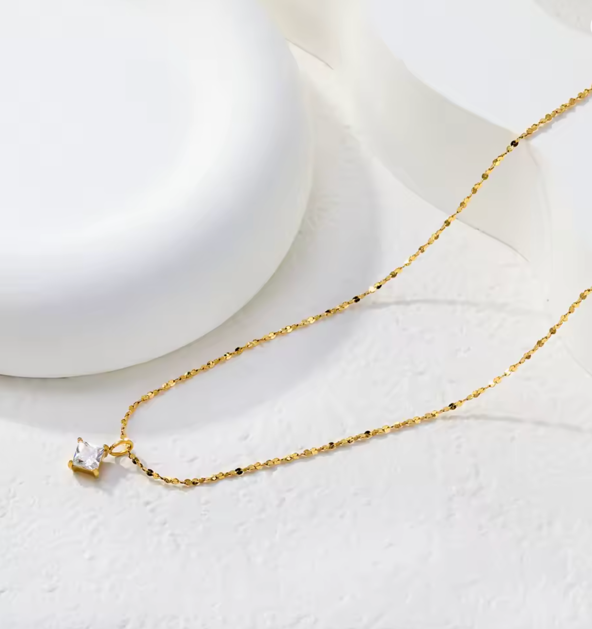 Shiny Stainless Steel Clavicle Choker for Women
