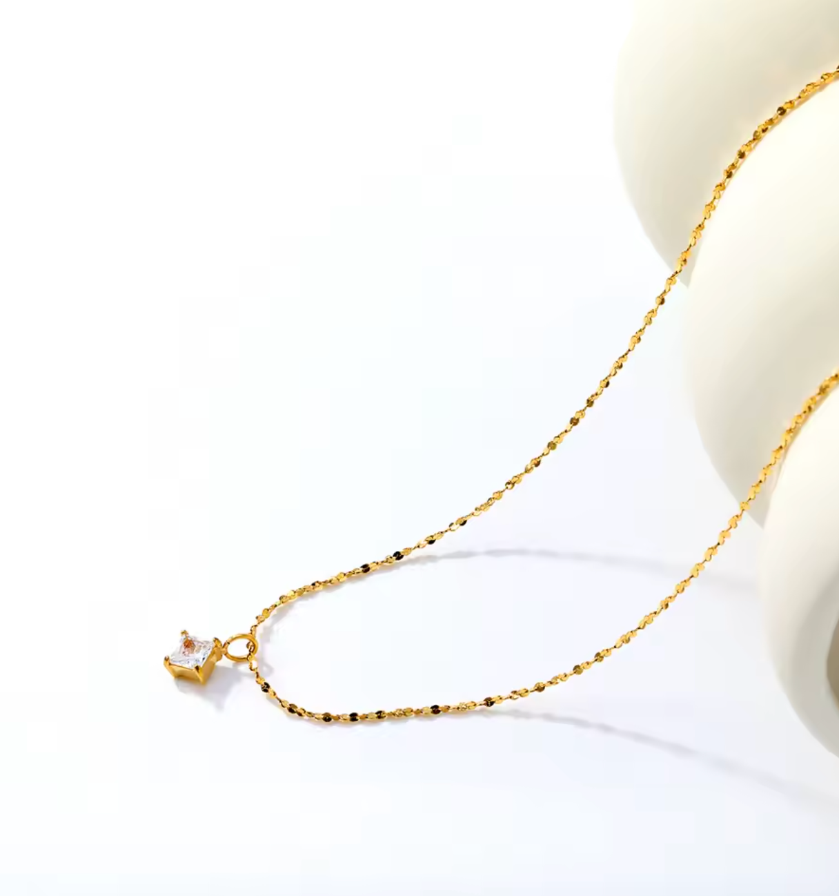Shiny Stainless Steel Clavicle Choker for Women