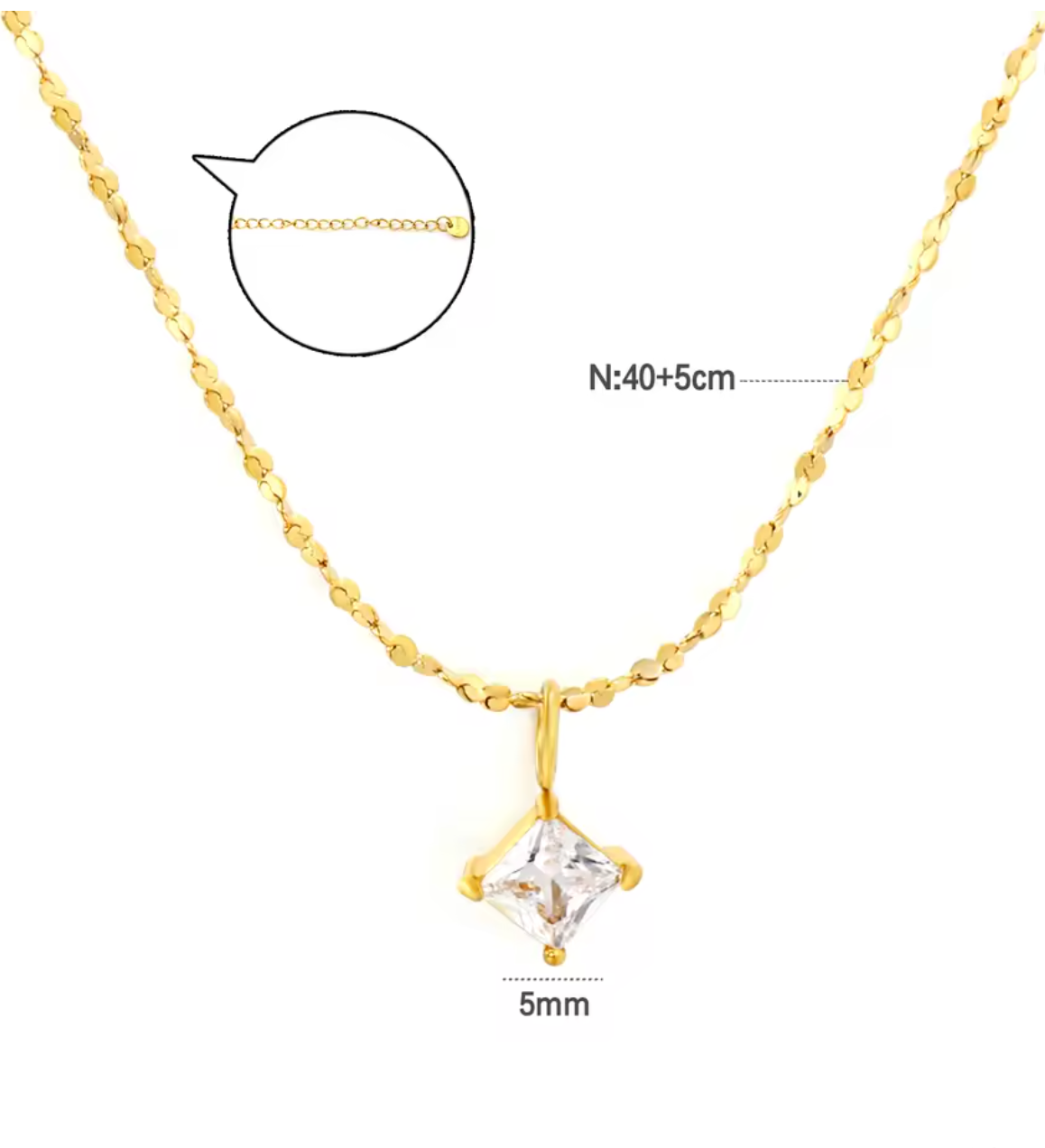 Shiny Stainless Steel Clavicle Choker for Women