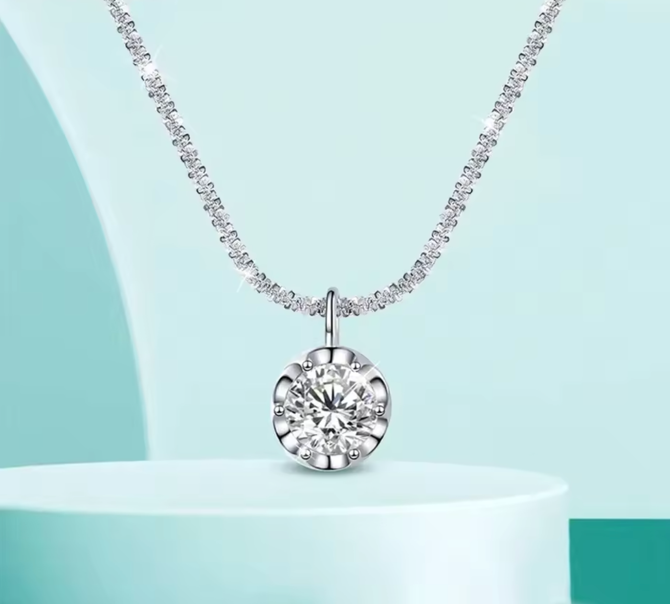 Real S925 Silver Diamond Pendant Jewelry for Women