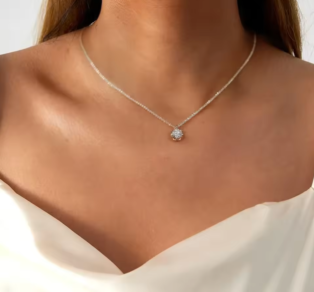 Real S925 Silver Diamond Pendant Jewelry for Women