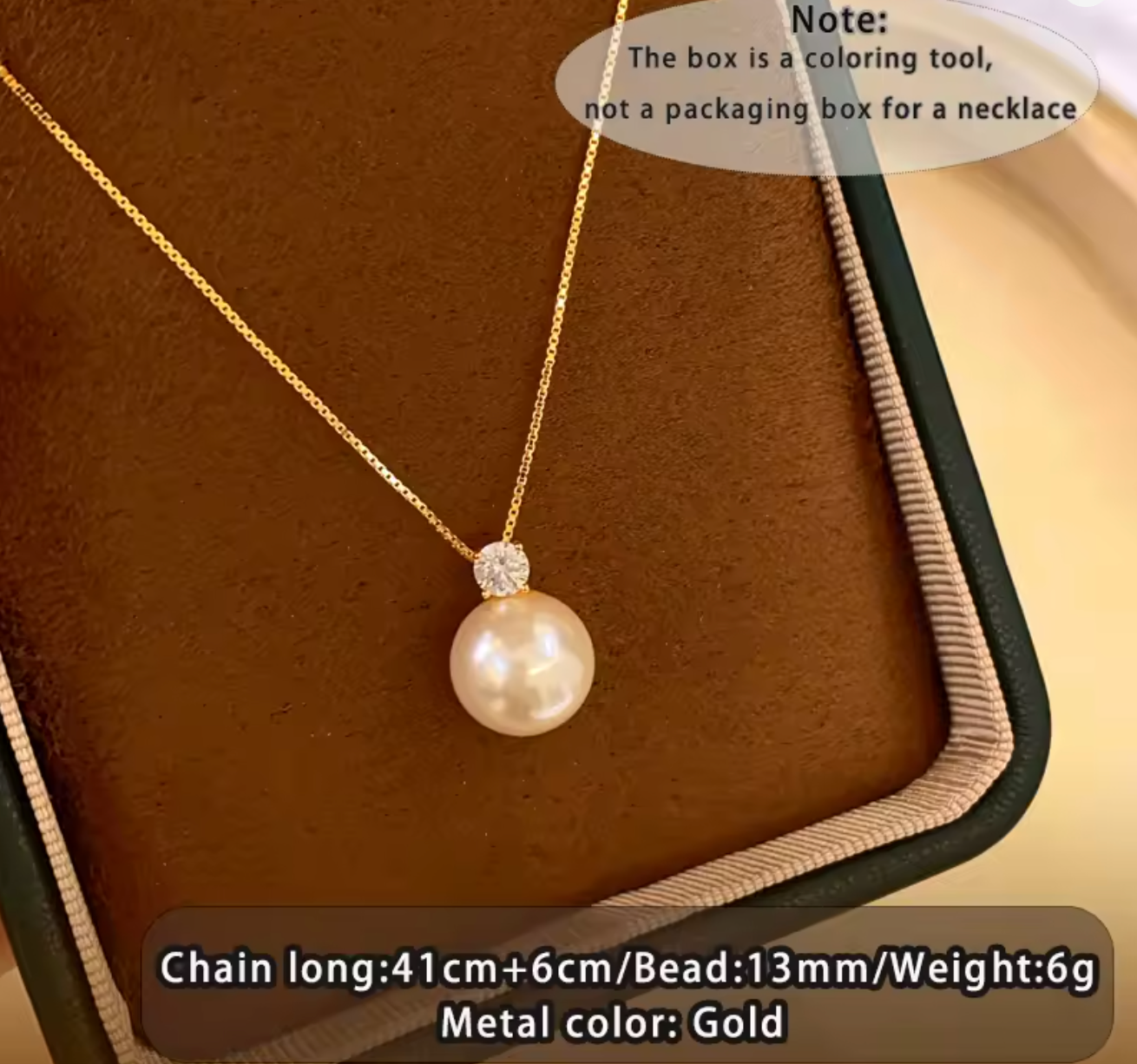Minimalist 18K Gold Plated Pearl Pendant Necklace