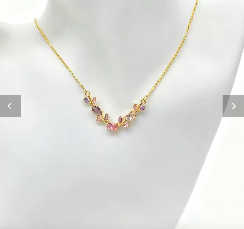 Leaf Vine Rhinestone Choker Necklace for Women