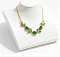 Leaf Vine Rhinestone Choker Necklace for Women