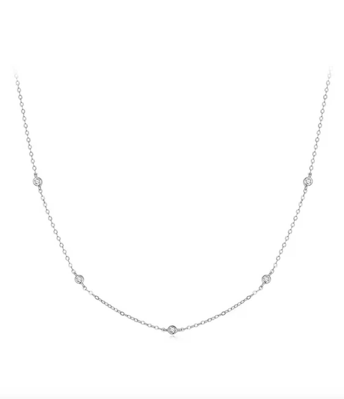925 Sterling Silver 18K Gold Layering Choker for Women