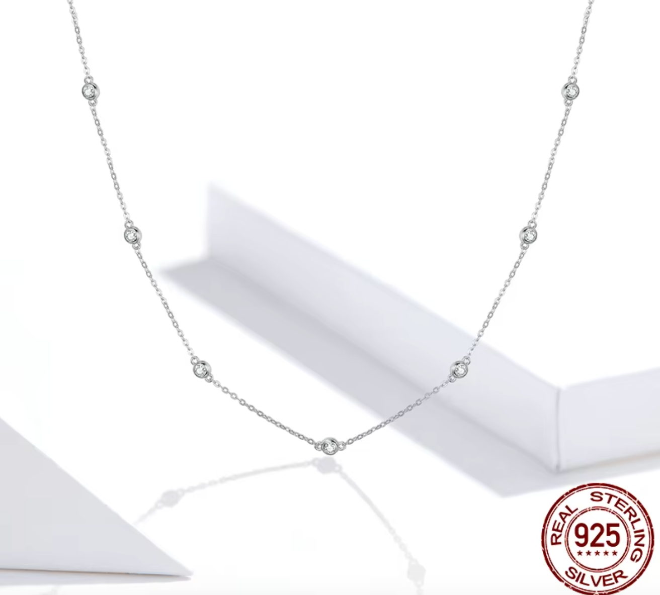 925 Sterling Silver 18K Gold Layering Choker for Women