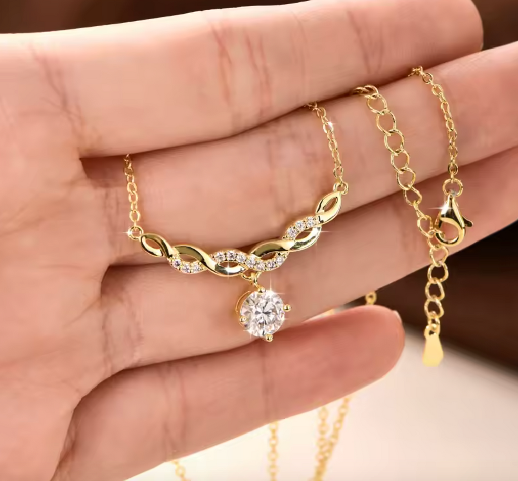 6.5MM Moissanite Infinity Necklace