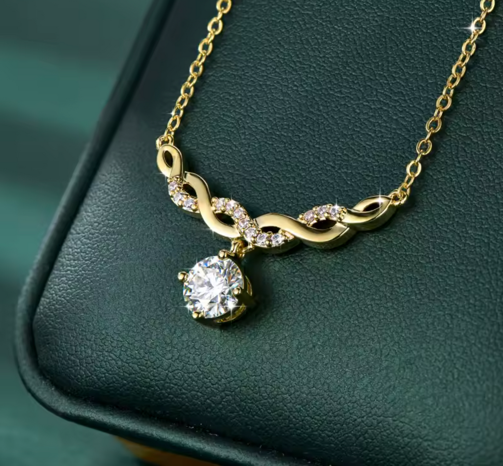 6.5MM Moissanite Infinity Necklace