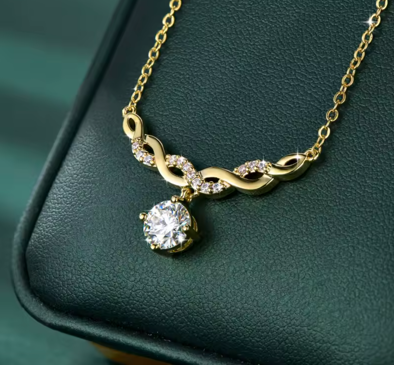 6.5MM Moissanite Infinity Necklace