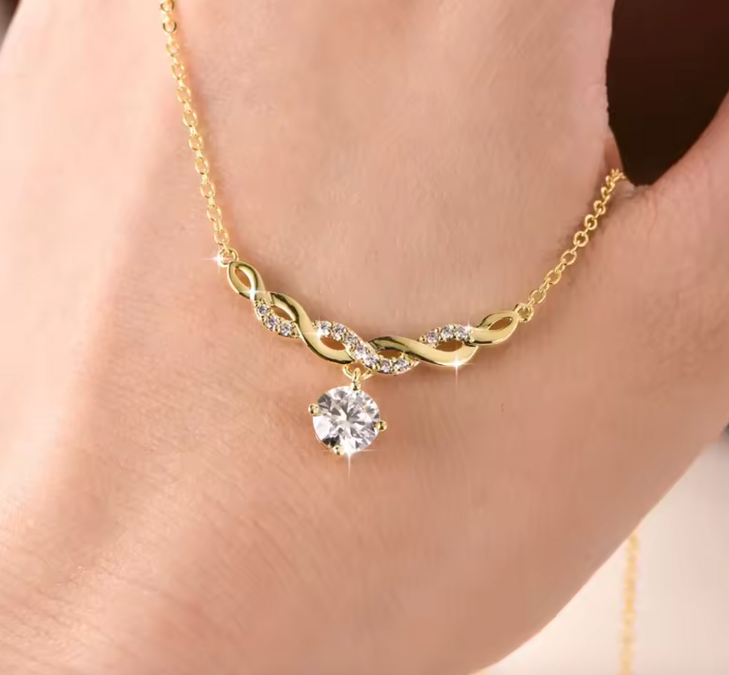6.5MM Moissanite Infinity Necklace